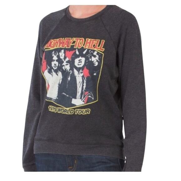 Lucky Brand AC/DC Highway To Hell Pullover Sweatshirt Sweater Size Small New - Picture 1 of 13
